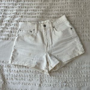 Madewell High Rise White Shorts - Barely Worn